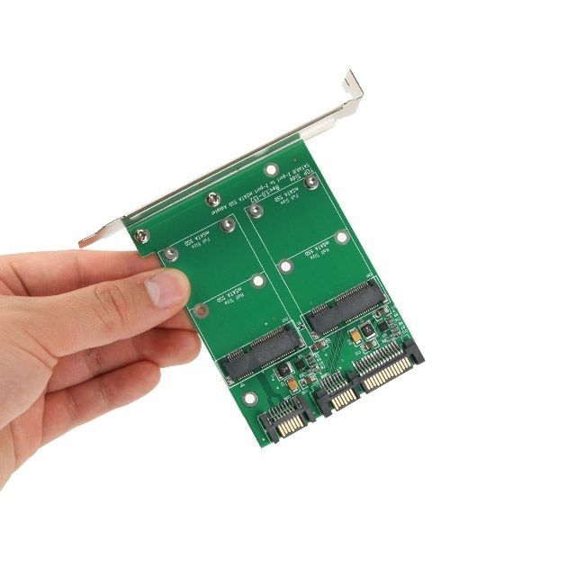 SATA 변환 컨버터 mSATAx2toSATA 7P SATA 22P ITB168
