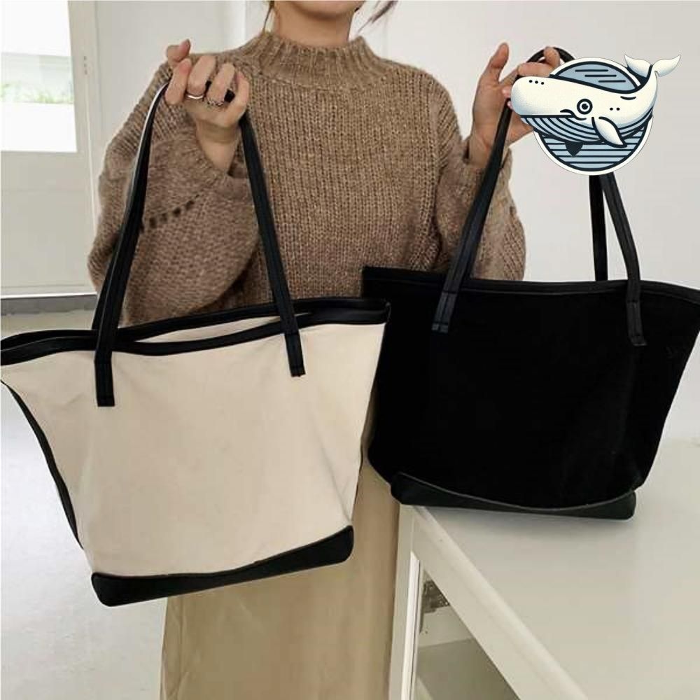 세련된 데일리 에코 숄더백 기본 캔버스 패브릭