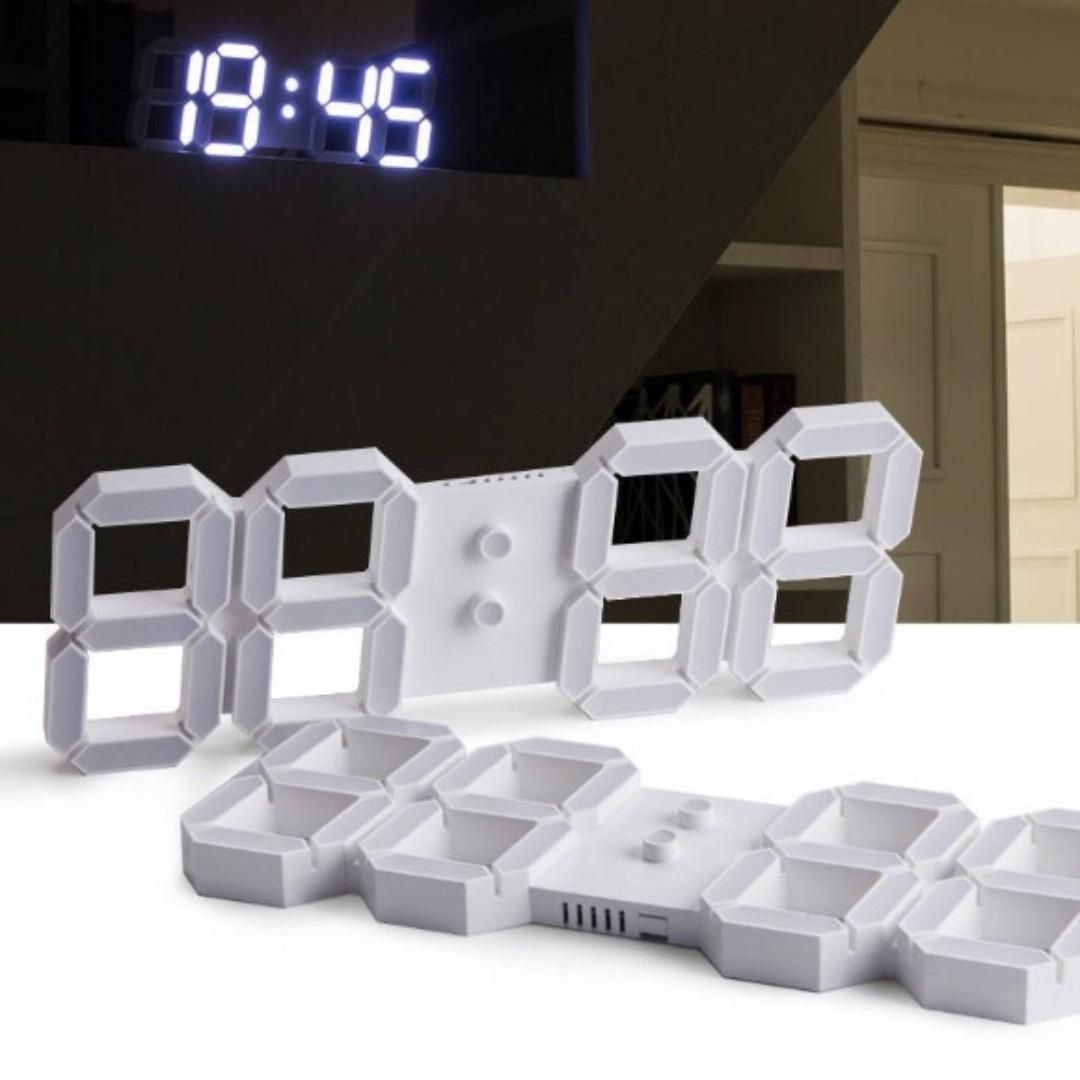 시계 리몬컨led벽시계 전자시계 벽걸이 3D