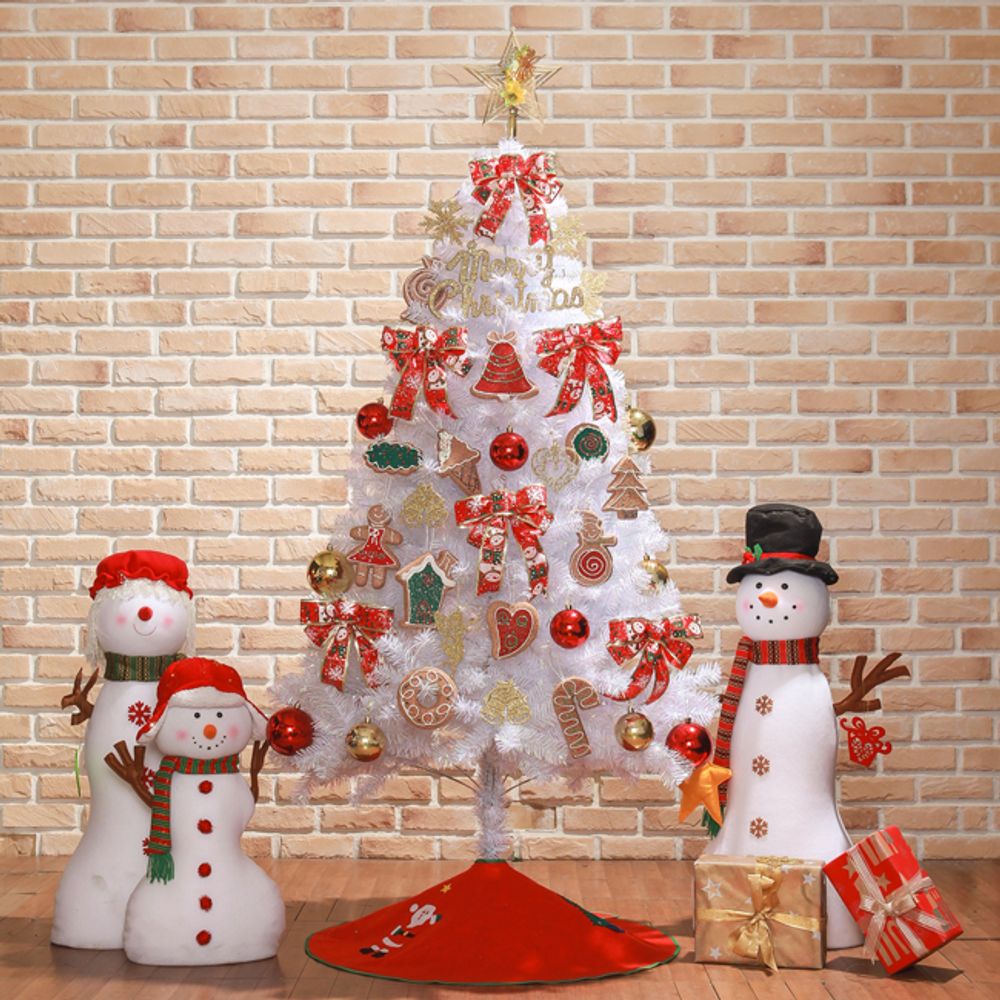 아이티알,NU 180cm 해피쿠키 크리스마스 화이트 풀세트 트리