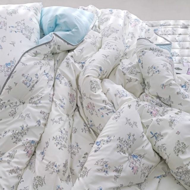 소녀 콜라켄 텐센 모달 차렵이불 블루 Q 200 x 230