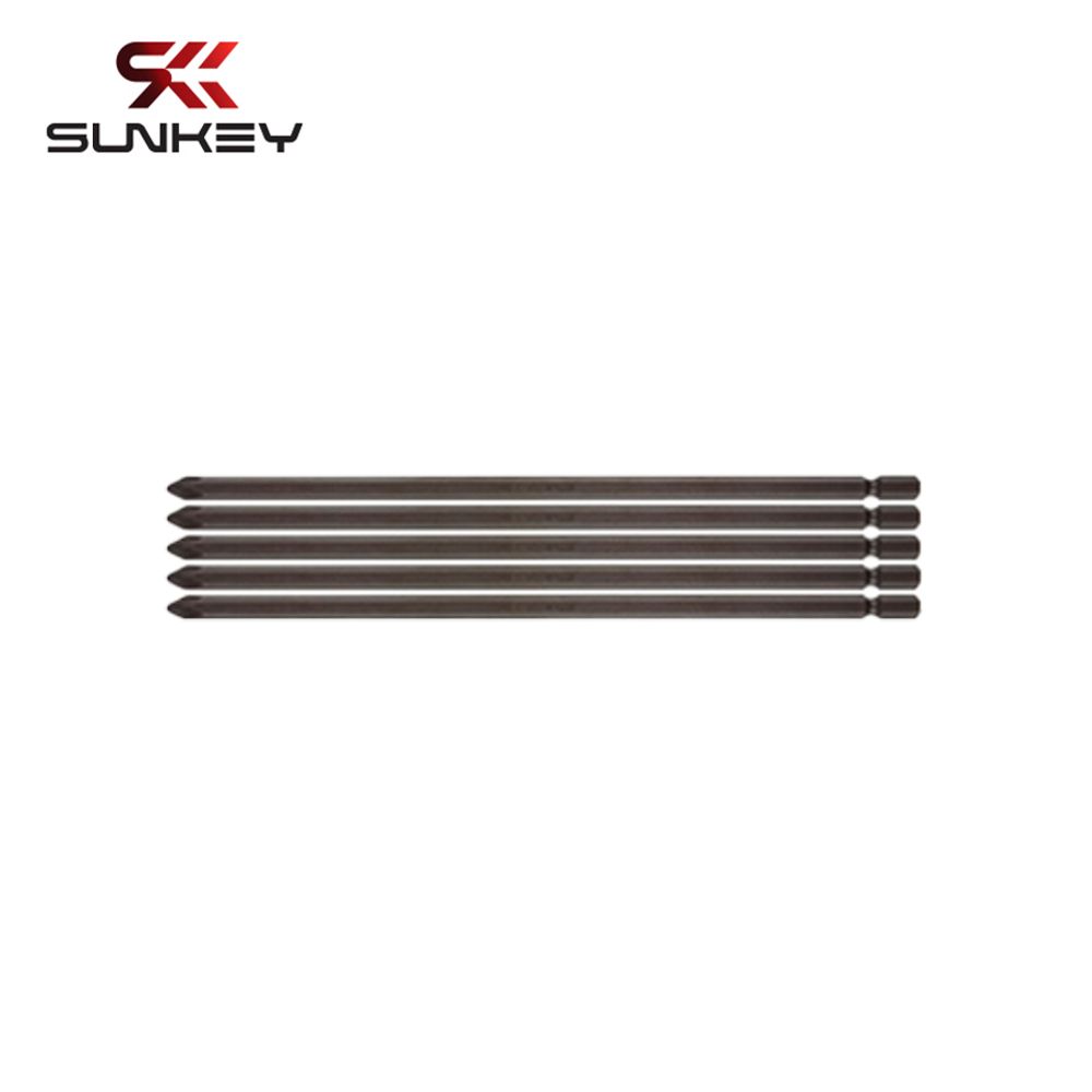 십자 충전드릴 육각 +PH2x6.35 200mm 단면비트 5pcs