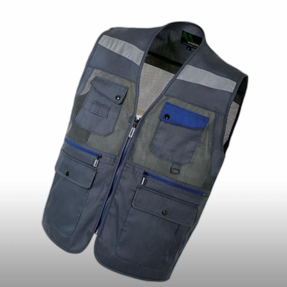 V조끼 배색주머니 MK-13 다크그레이 MARK TC조끼 산