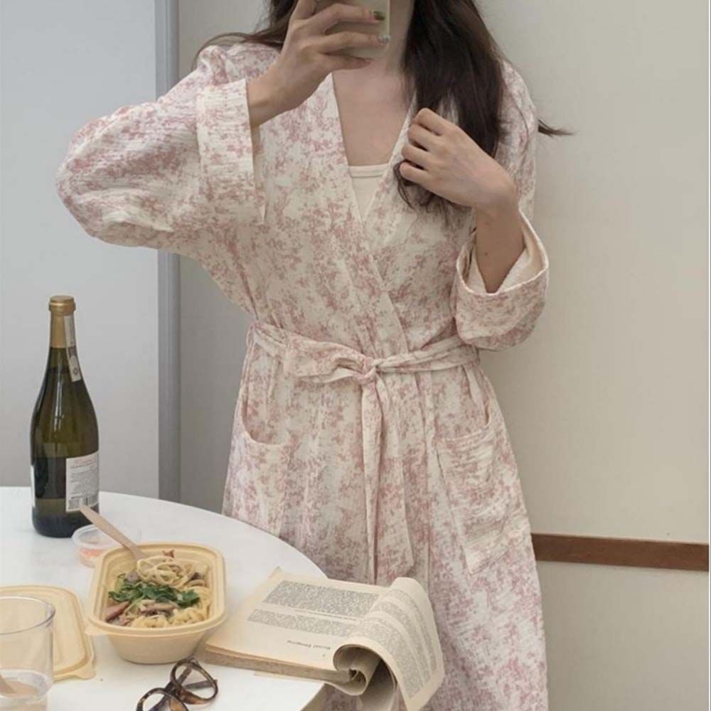 온모어 로브 잠옷 홈웨어 여성잠옷 실내복 로브가운