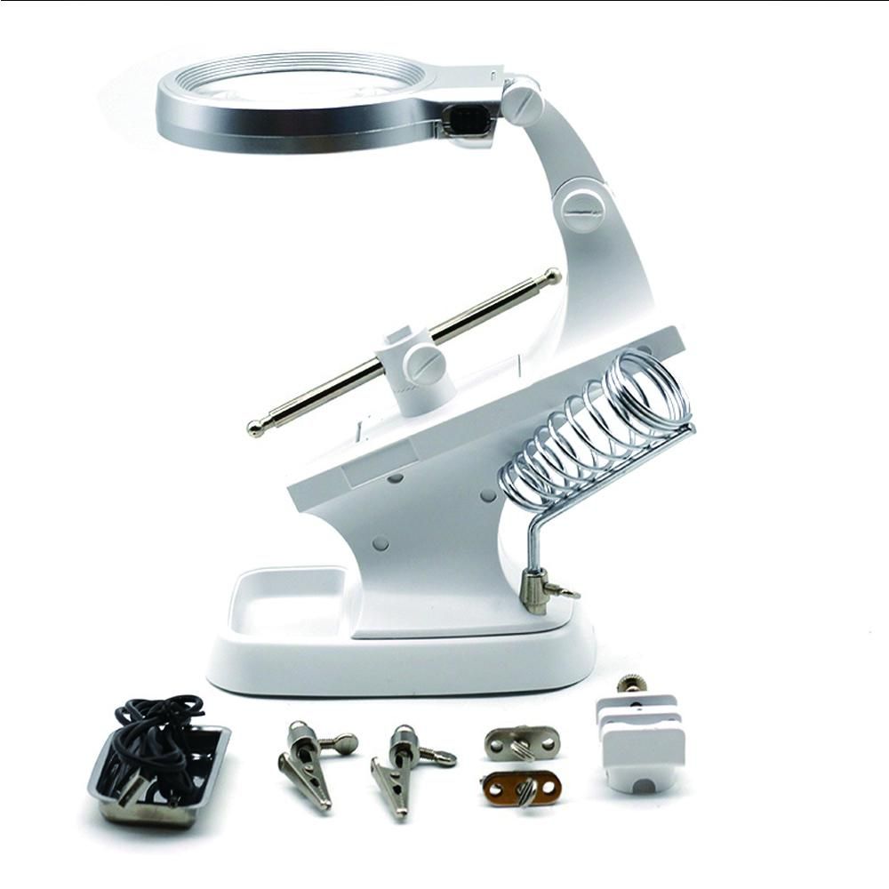 확대경M078 현미경 작업용 돋보기 클램프 LED 정밀