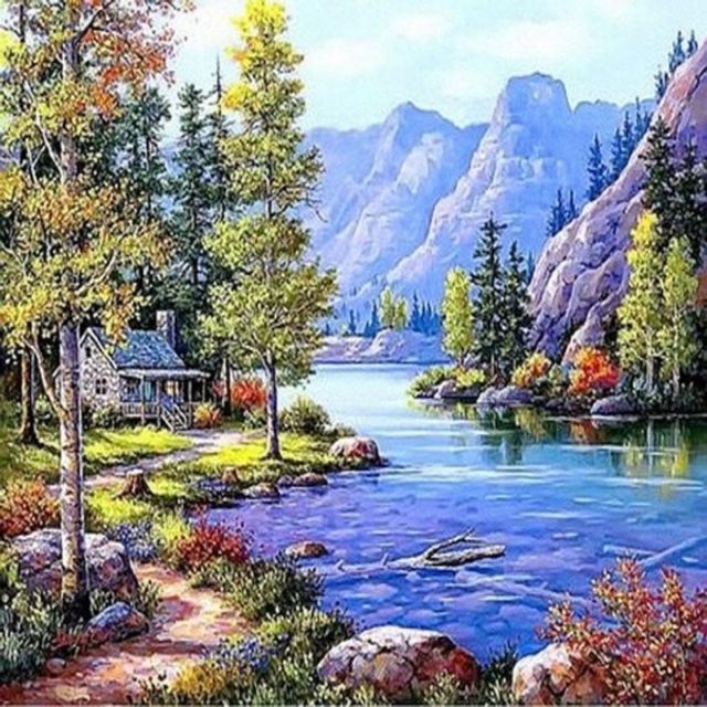 유화 명화 그림 그리기 캔버스