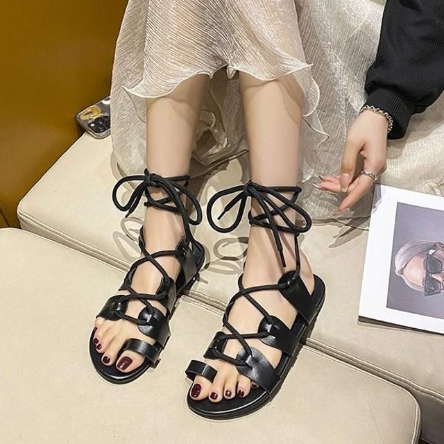 여성 캐주얼 끈 디자인 스트랩 여름 샌들