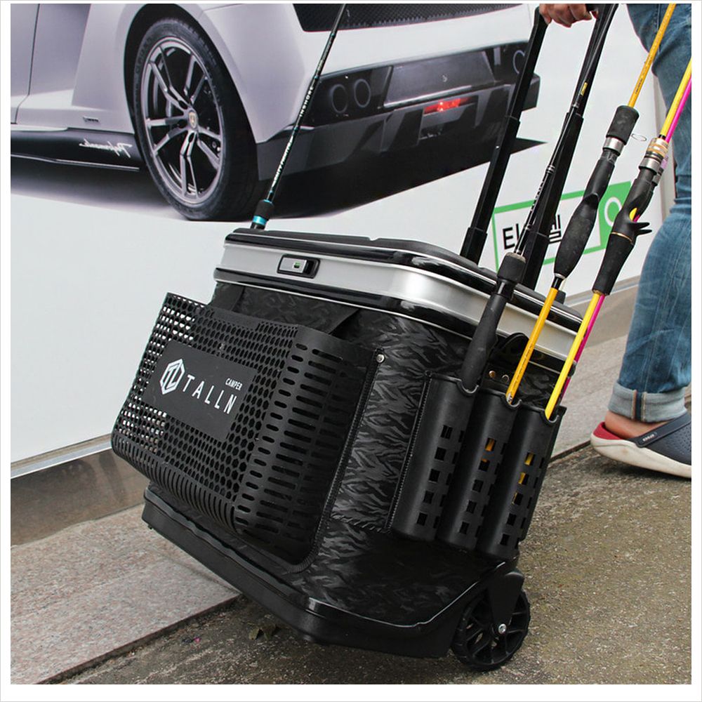 D24 캠퍼 낚시꾼 아이스박스 n 태클박스 캐리어 40L