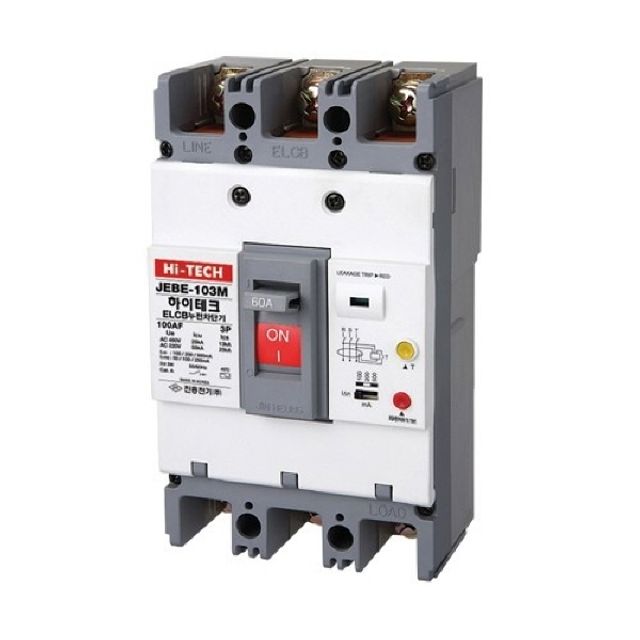 누전차단기 JEBE-103M 60A 25kA 3P 하이테크고차단