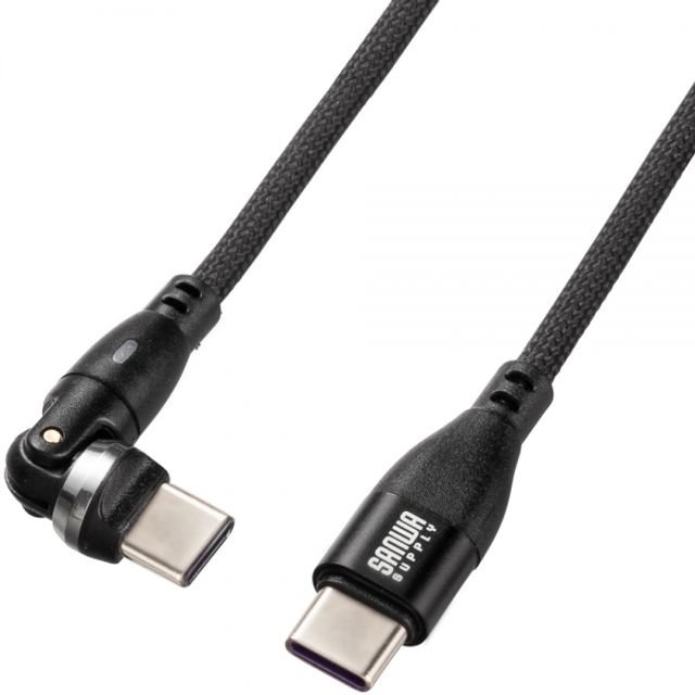 KA10BK USB C타입 5A 100W 고속충전 회전 케이블 1m