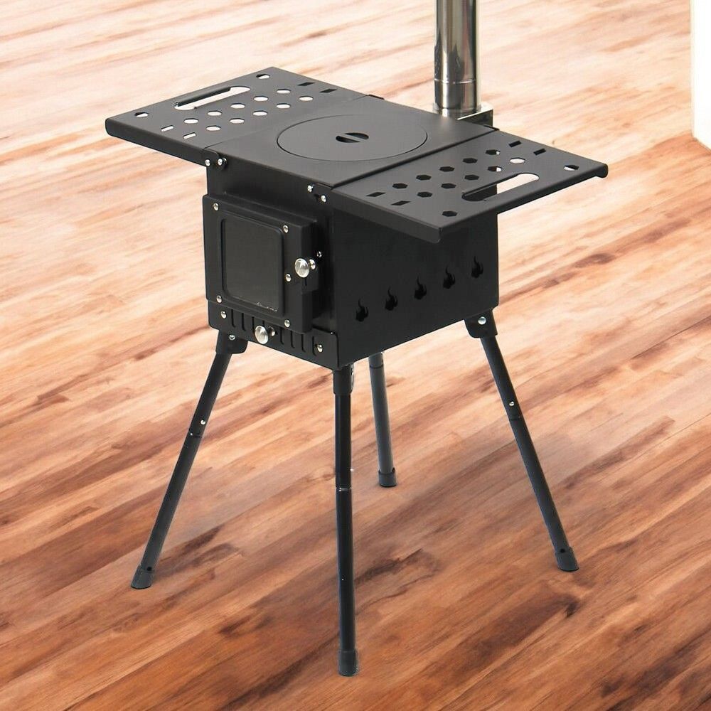 캠핑 접이식 화목난로 (내열창+재받침)
