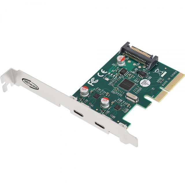 USB3.1 Gen2 Type C 2포트 PCI Express 카드 슬림PC