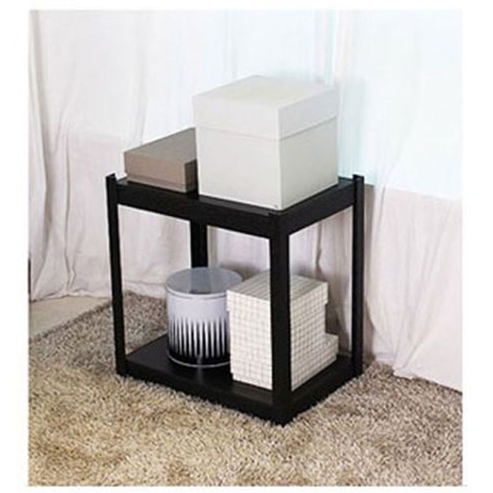 고릴라렉 블랙 600 2단 60cm 1P 앵글선반 조립식선반 
