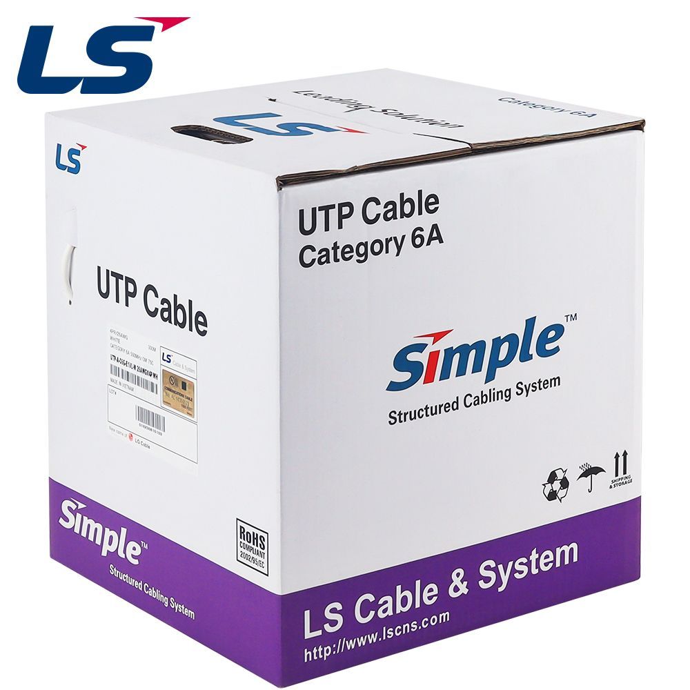 CAT.6A Ultra Super Slim USS 케이블 300m단선 화이트