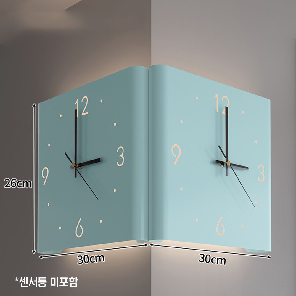 코너 무소음 인테리어 양면 벽시계02