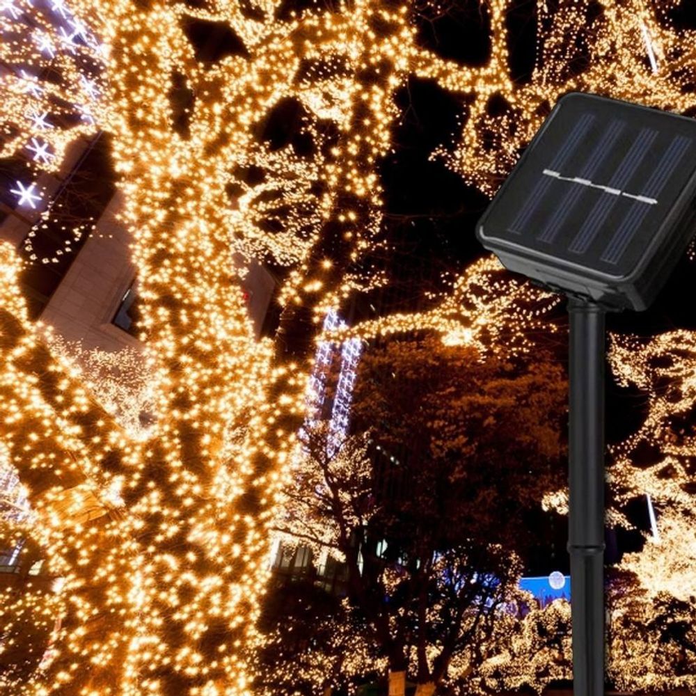 태양광 검정선 LED 웜색 전구 50구 (5m)