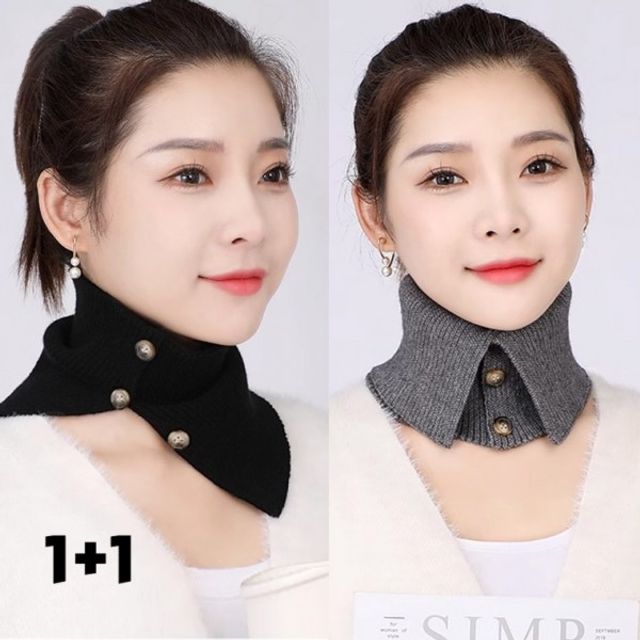 1+1 ON121 단추넥워머 2way 버튼업 목폴라 목토시 머