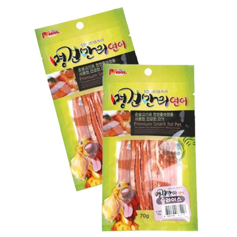 강아지 슬라이스 연어 일상 70g 20P 반려견 육포 영양
