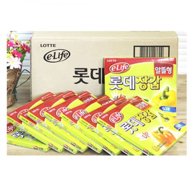 BOX 롯데장갑 알뜰형 (24x27cm) 50매 50개입