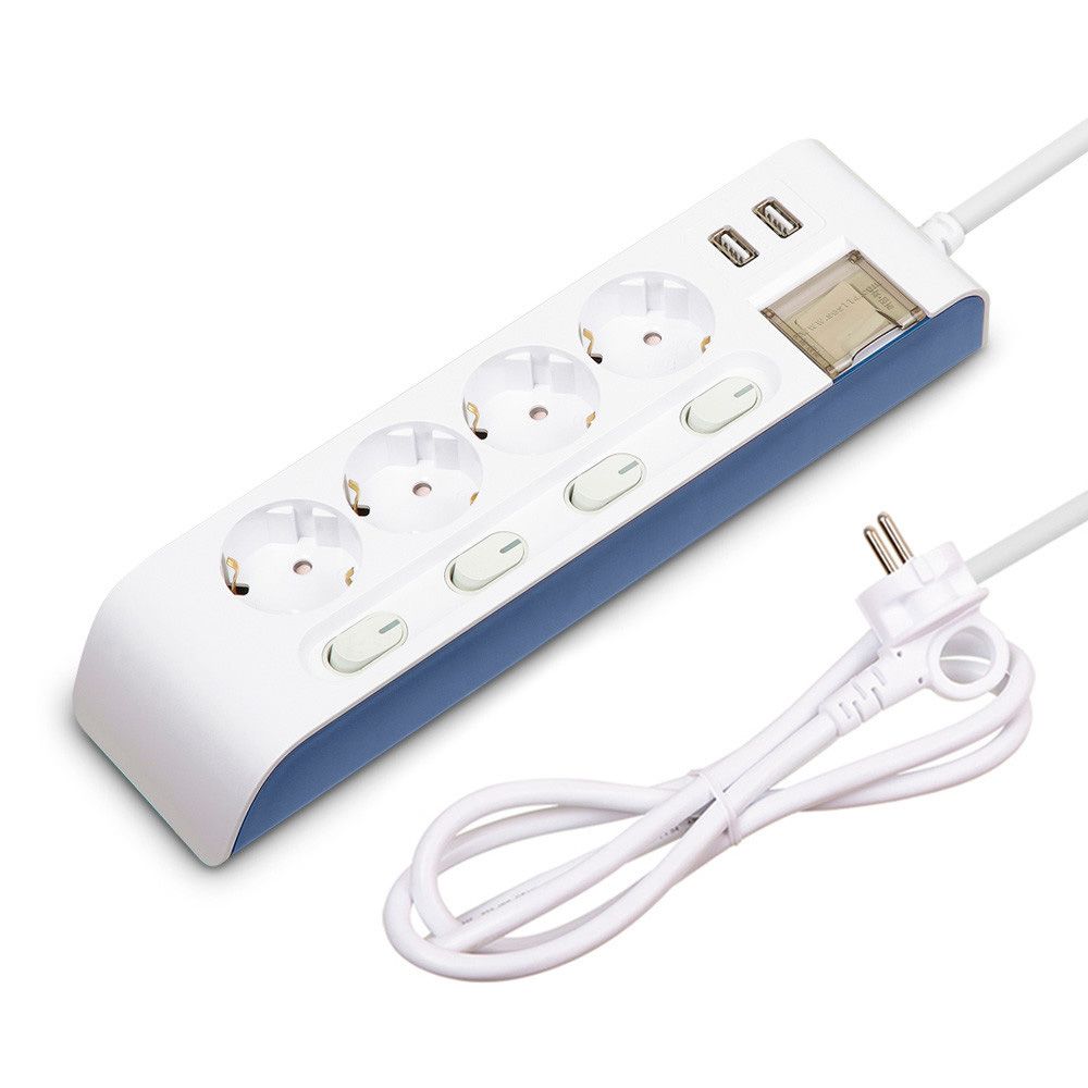 현대일렉트릭 USB 2구 전원 스위치 4구 3M 16A