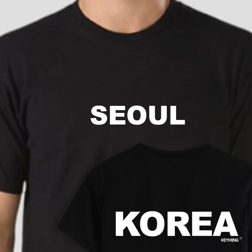 키밍 코리아 서울 국가 티셔츠 캐쥬얼 커플티 반팔티