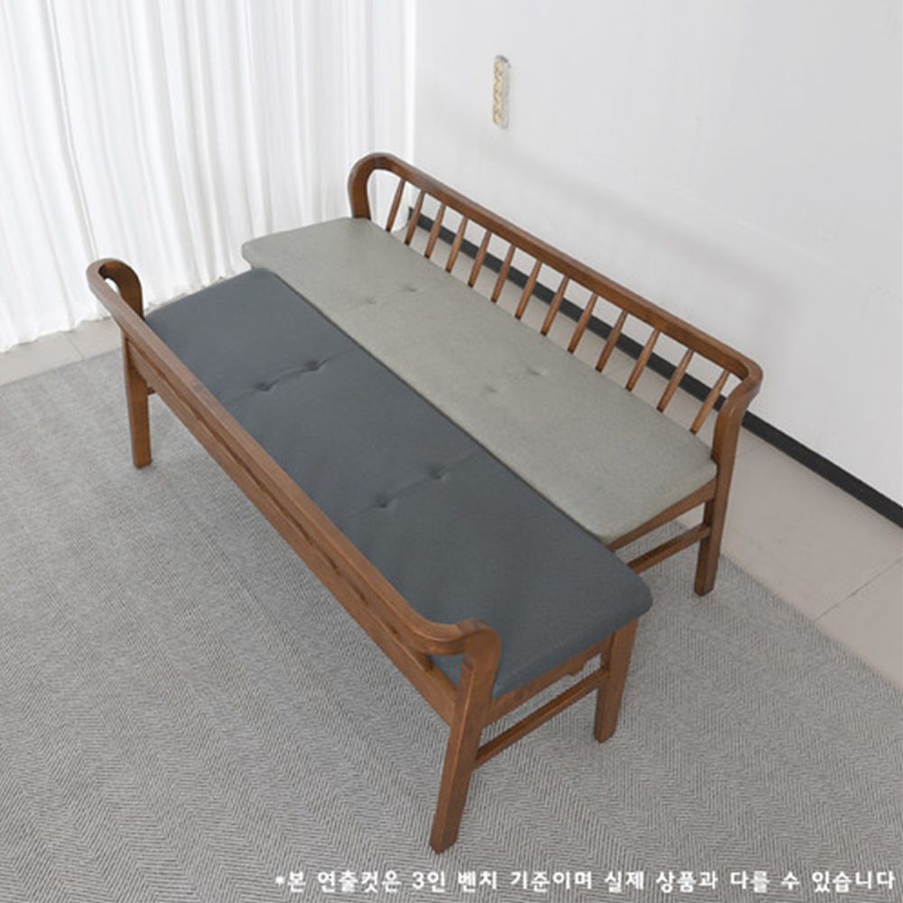 D44 프린 2인 원목 벤치 SH4123