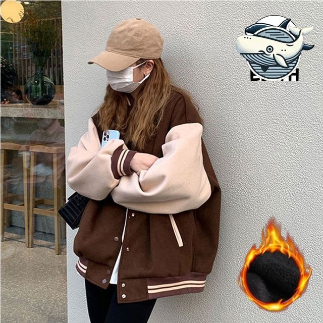 따뜻한 여성용 겨울 야구점퍼 기모안감 기본