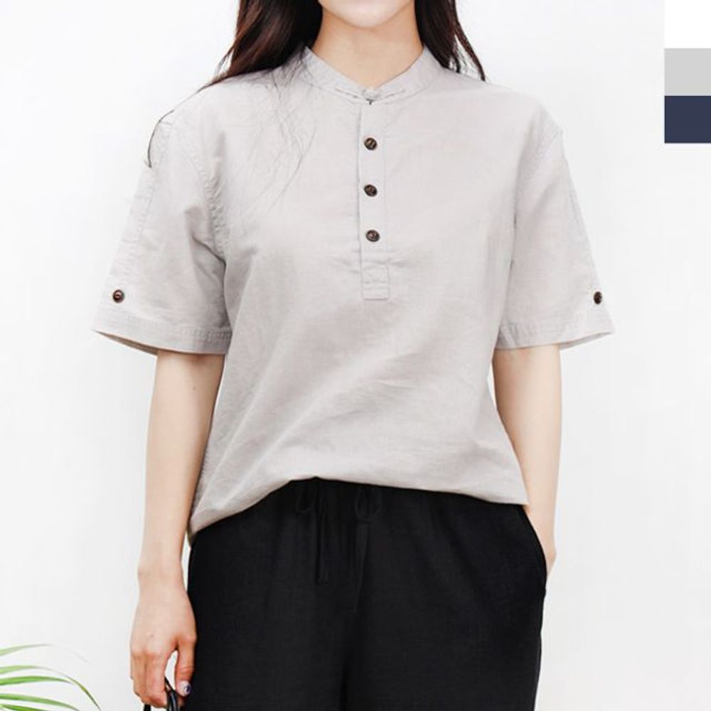 여성상의 여성티셔츠 티 면티셔츠 여자상의 린넨