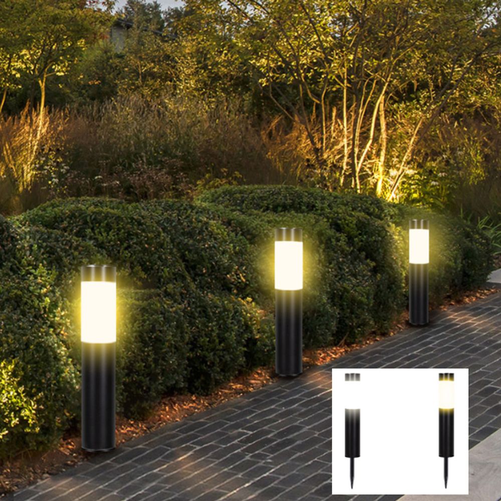 LED 태양열 기둥 정원등 꽂이등 견관등 잔디등 블랙