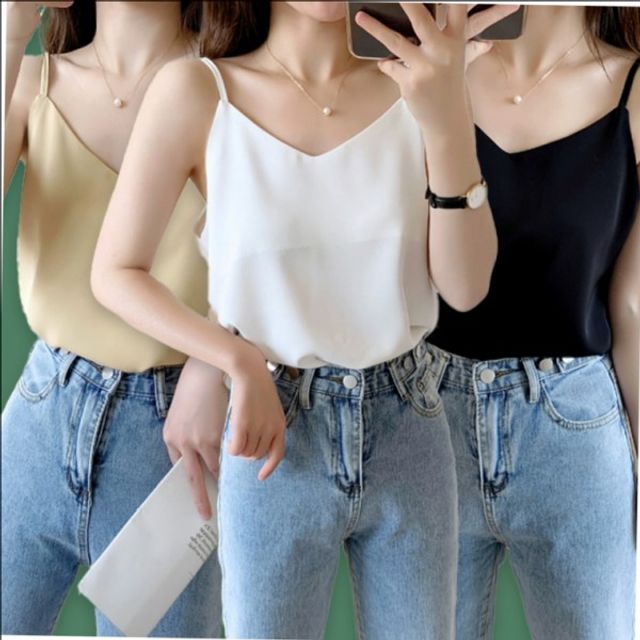 여성 여름 민소매 기본 슬리브리스 데이 여자 이너 끈