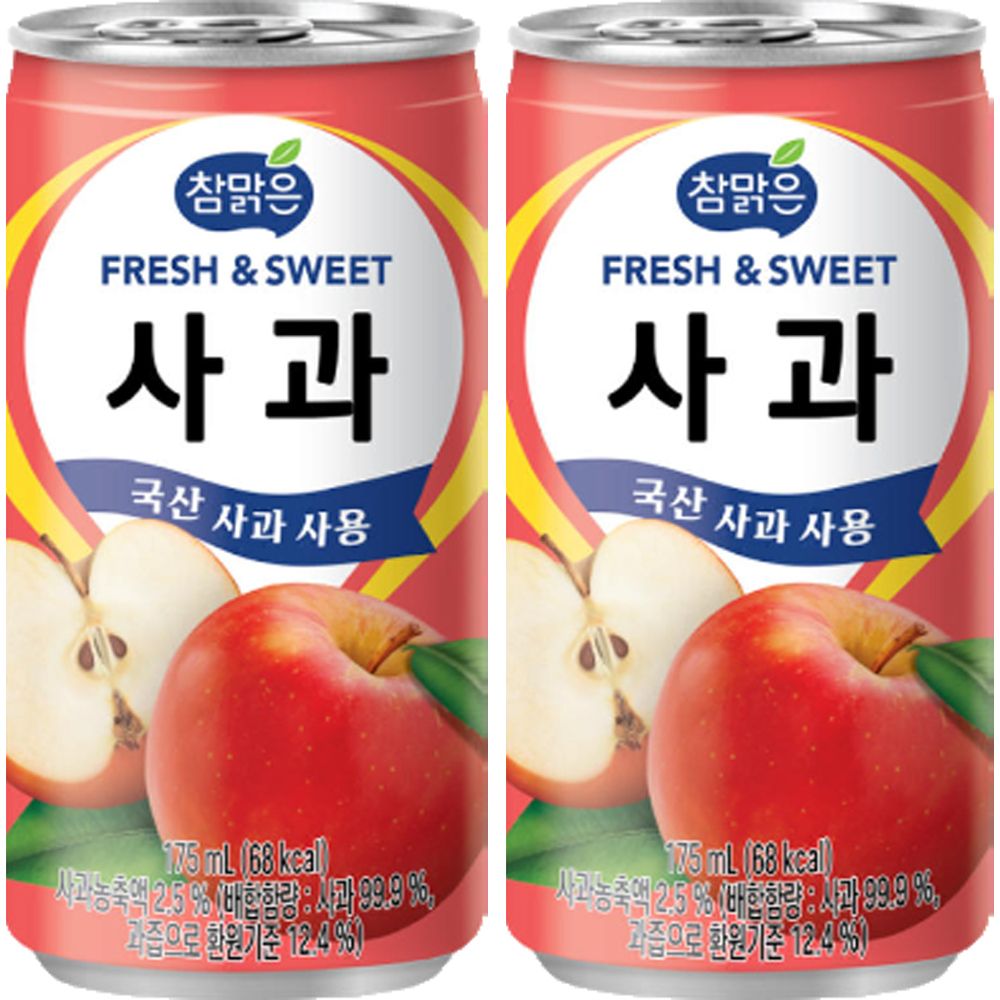 대일 참맑은 사과 175ml x 60캔입 (30캔x2박스)