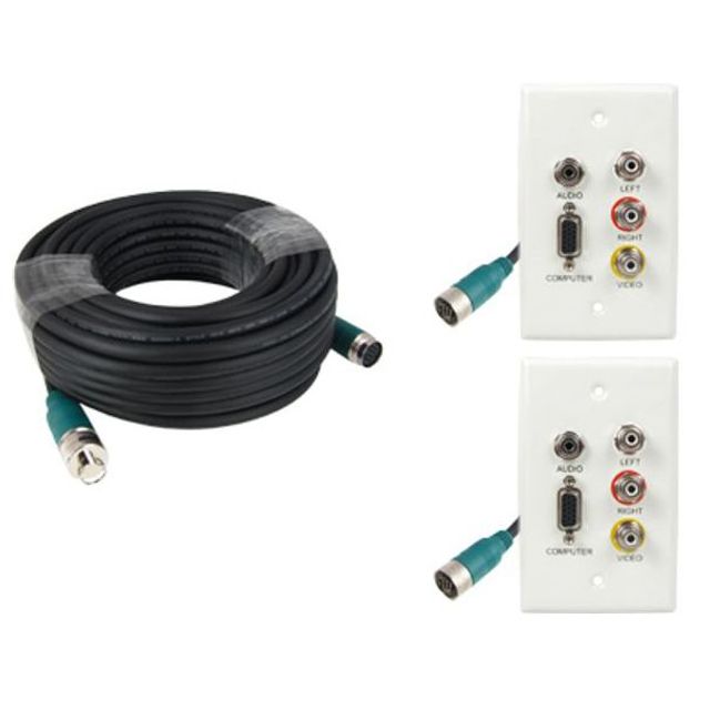 RGB 스테레오 or 3RCA 케이블 월 플레이트 배관용 20m