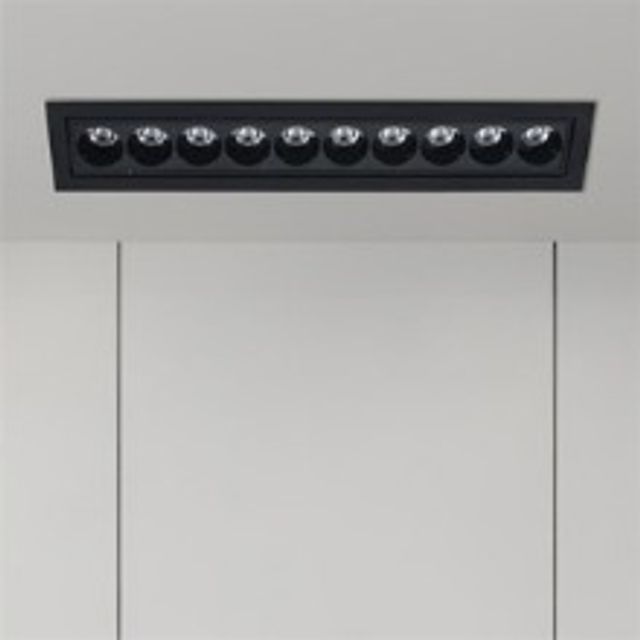 LED 에코 자스민 사각 멀티 매입등 10구 블랙 20W