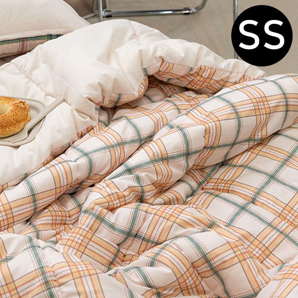 해피니 마드라스 체크 차렵이불 슈퍼싱글 SS 허니치즈