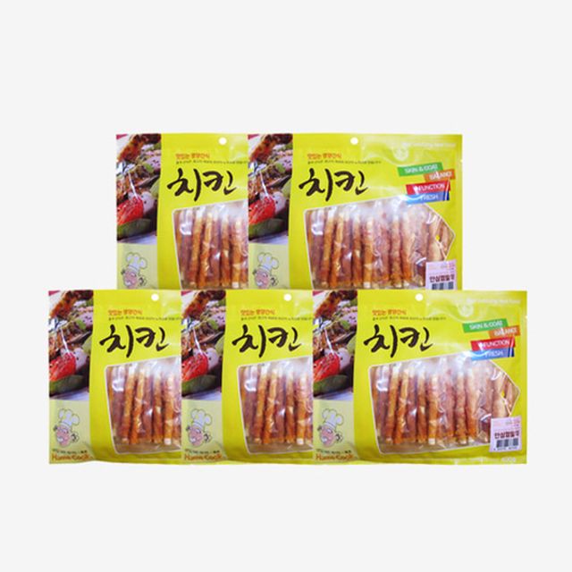 강아지간식 댕댕이간식 치킨 안심껌말이 400g X 5EA