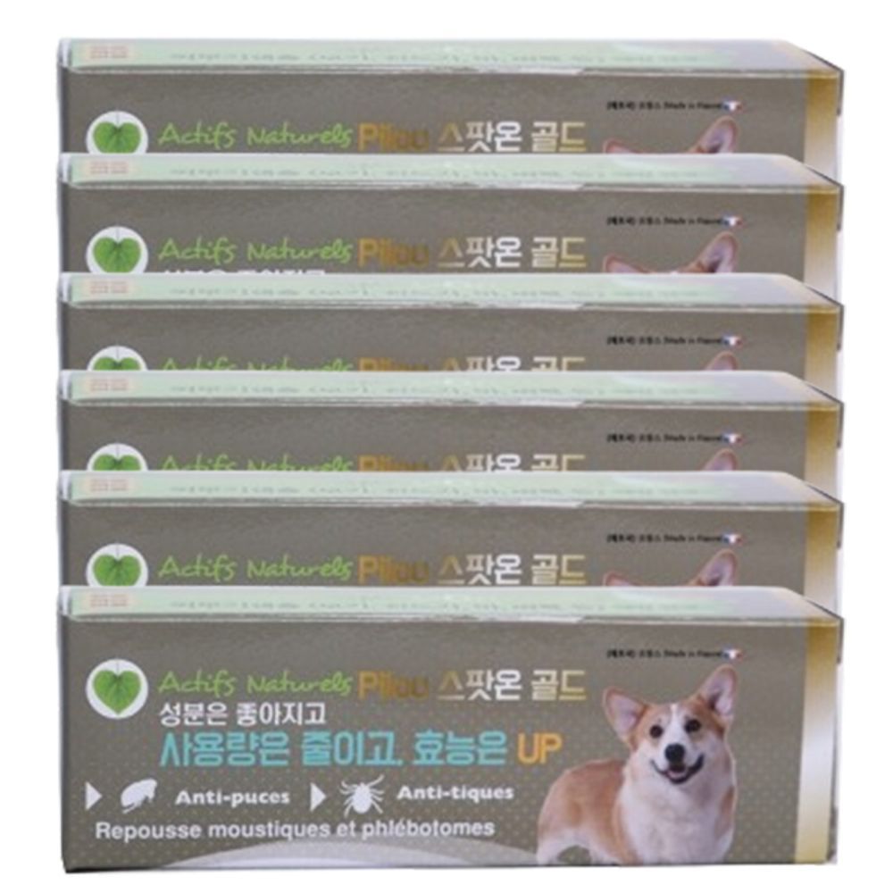 강아지 해충방지 천연 일상 젤타입 중형견 1.5ml 6P