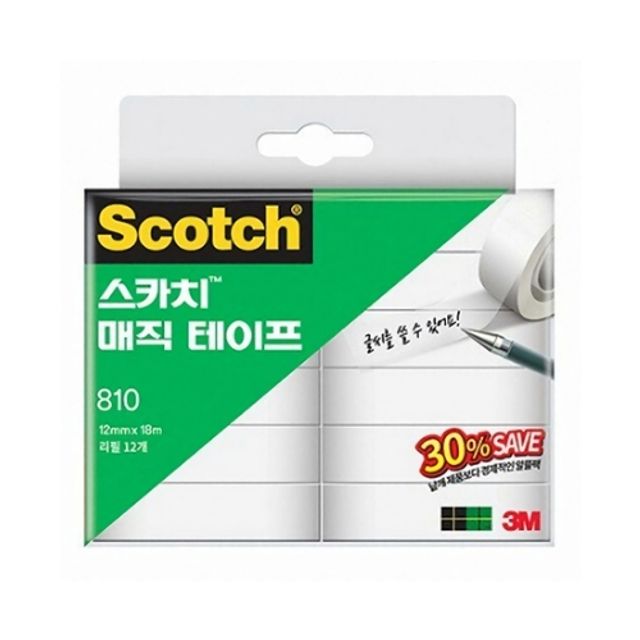 3M 스카치 매직테이프 리필 810R-1212x18/세이빙팩