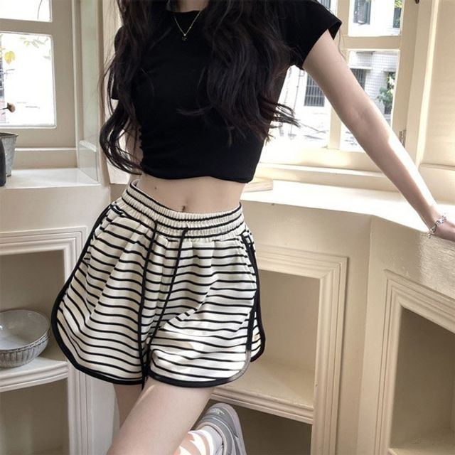 스트라이프 반바지 데일리 기본 시원한 데이 여름바지