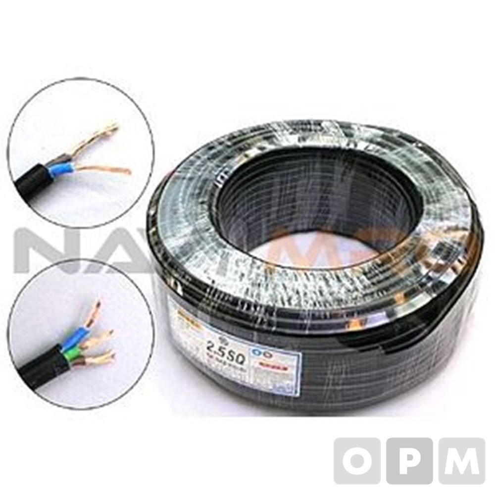 VCTF전선(0.75~4.0SQ)1롤(100M)흑색/(SQ) 4(CORE) 3