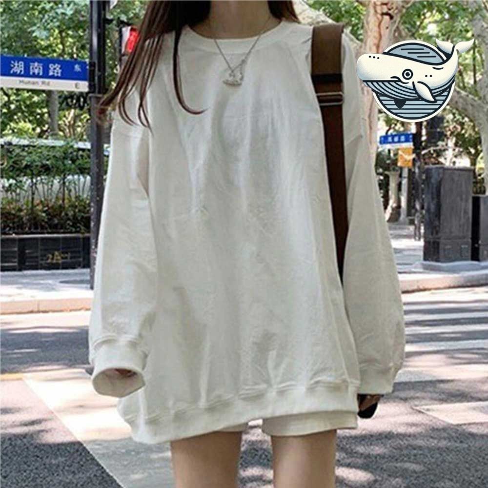 편안한 봄가을 오버핏 긴팔 티셔츠 루즈핏