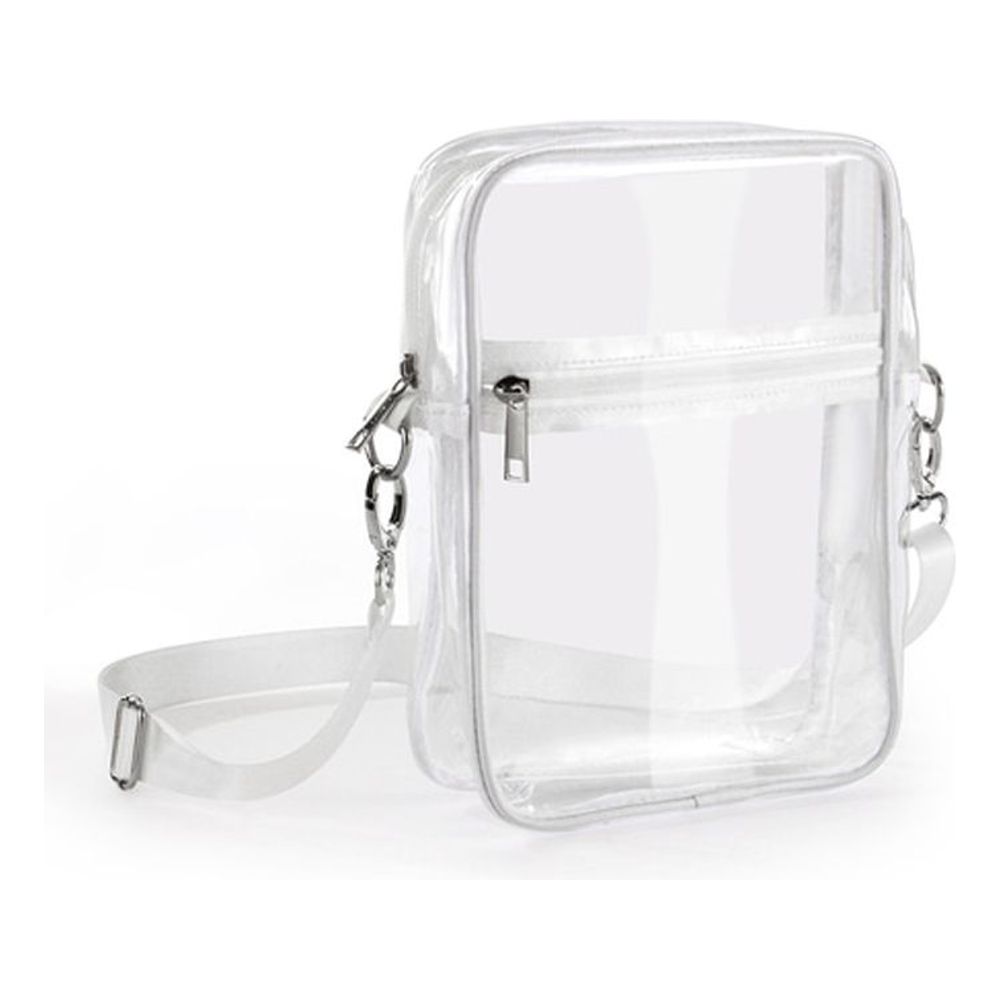 캐주얼 여행 투명 미니 데일리 크로스 백 가방 화이트
