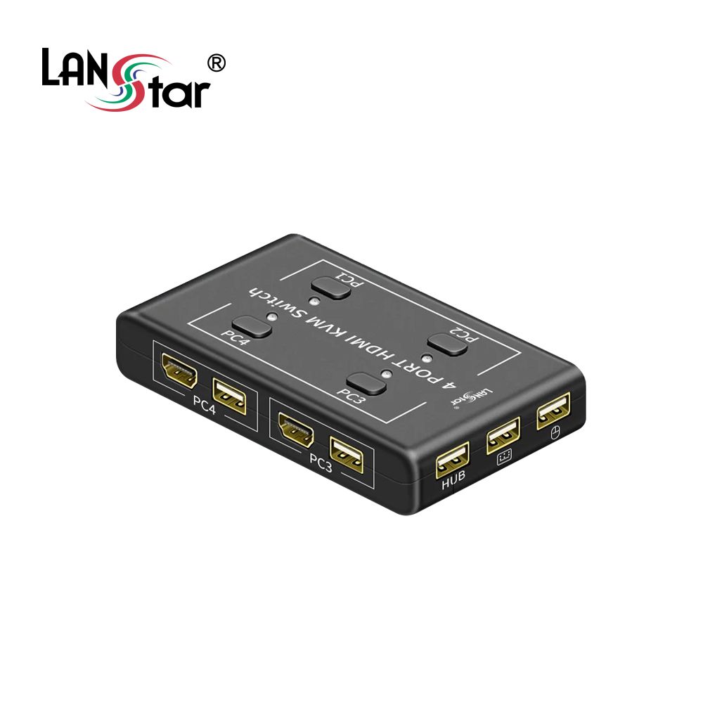 4포트 KVM HDMI USB 스위치 PC 4대 제어 LS-HD4KVM-N