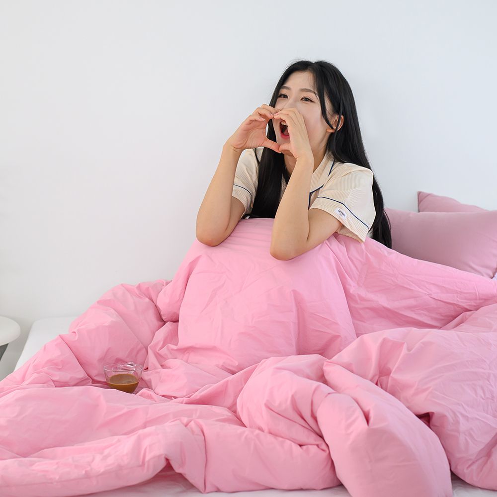 잠트리 여기호텔 고밀도 차렵 이불베개세트 핑크