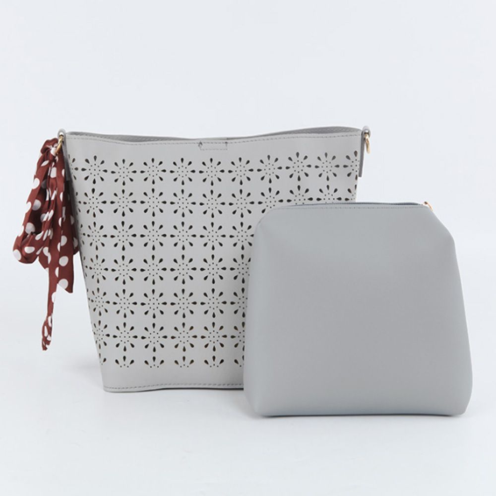 인기 여성 크로스백 가방 펀칭 여름 숄더백 연그레이