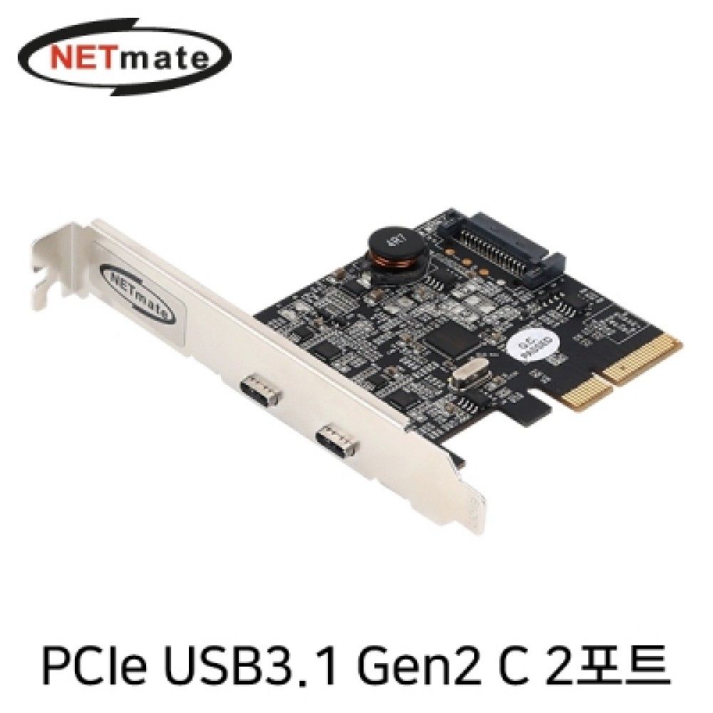 넷메이트 UJS1800 USB3.1 Gen2 Type C 2포트 PCI Expr