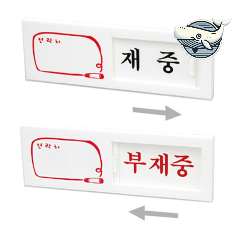 부재중 고지문 안내판 여닫이 푯말 가정용 출입