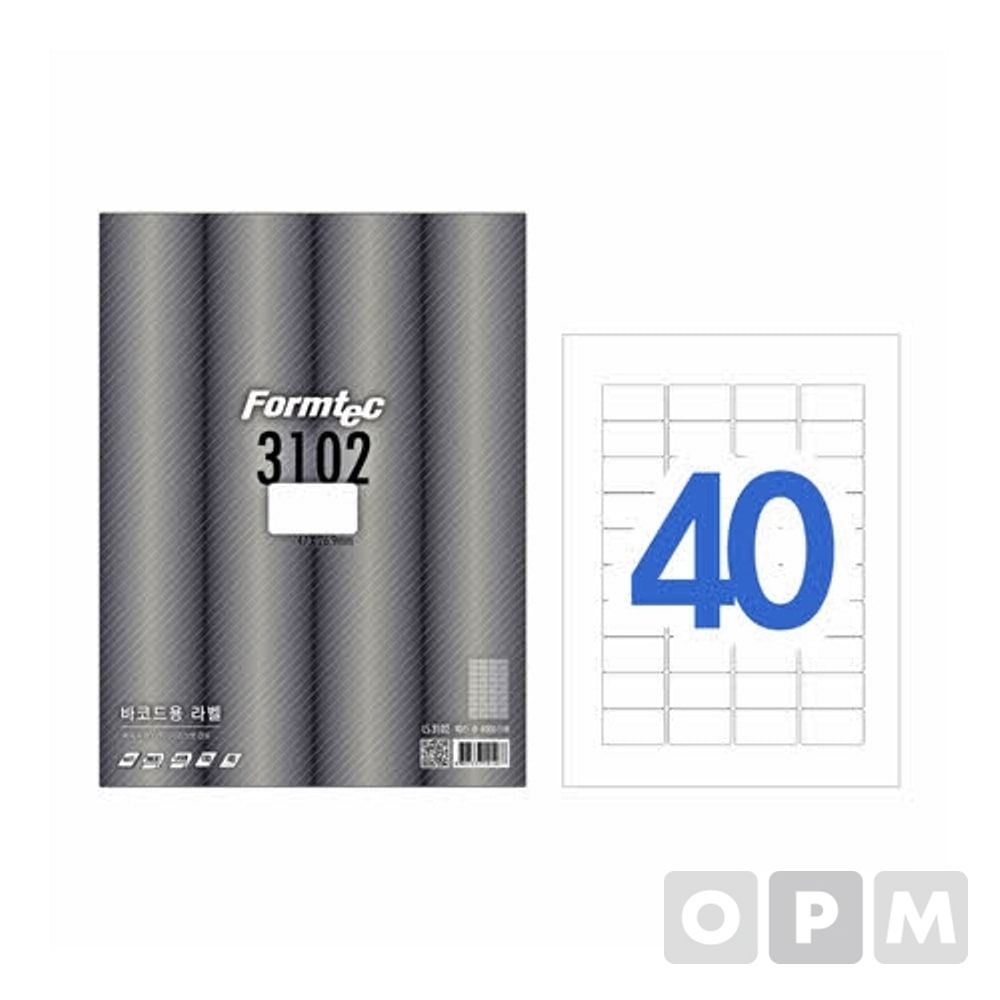 폼텍 라벨40칸100매 LS-3102/바코드용 47x26.9mm