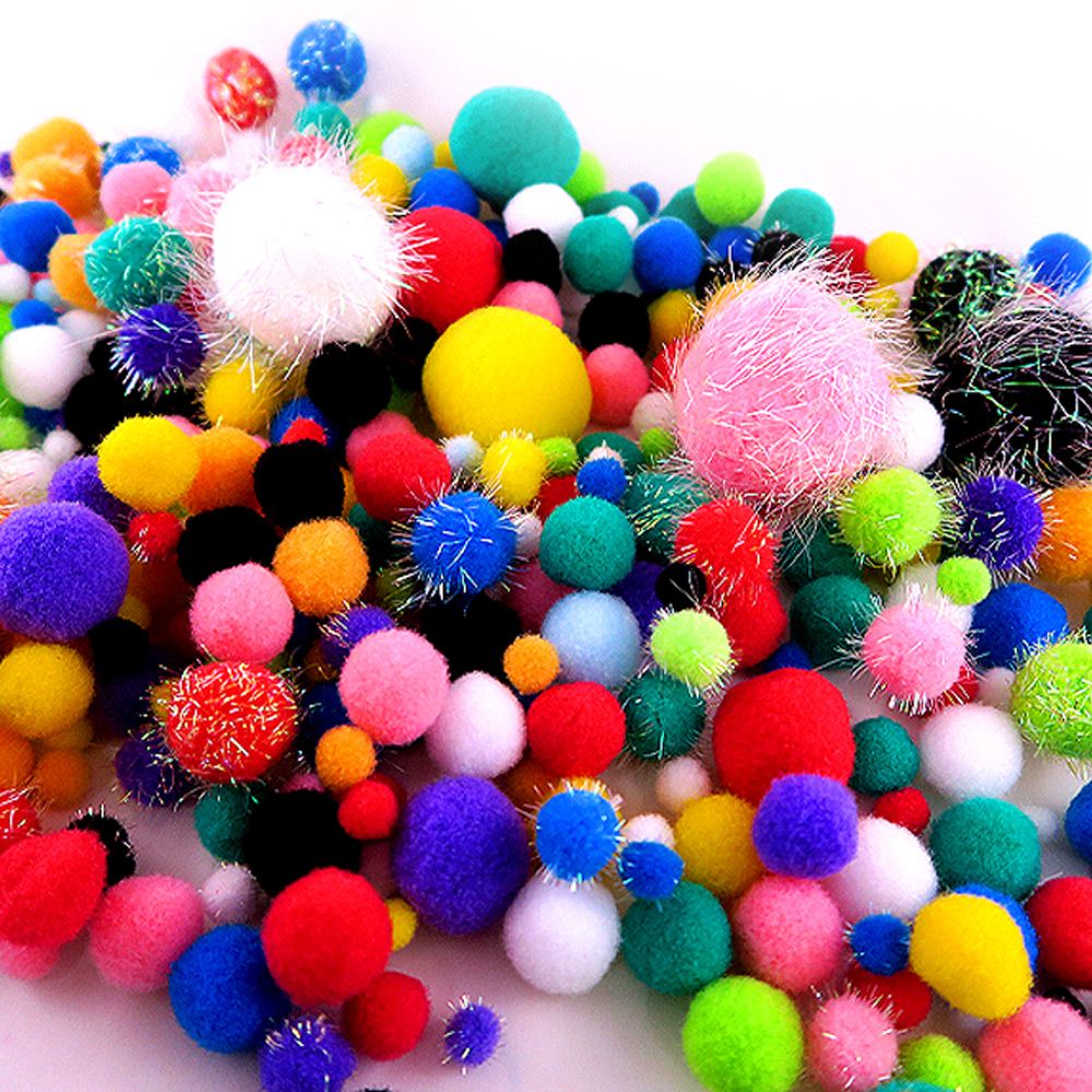 뿅뿅이 200g (크기혼합/칼라혼합) 폼폼이 색방울
