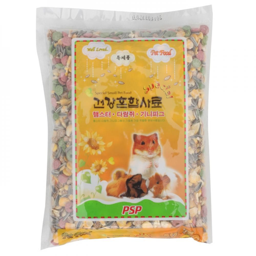 피에스피 건강혼합사료(햄스터.다람쥐.기니피그) 600g