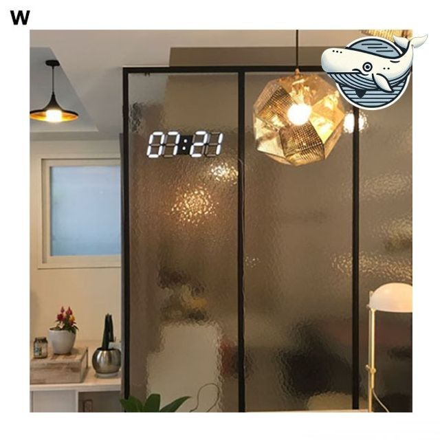 모던 인테리어 LED 시계 넓은 화면 내추럴